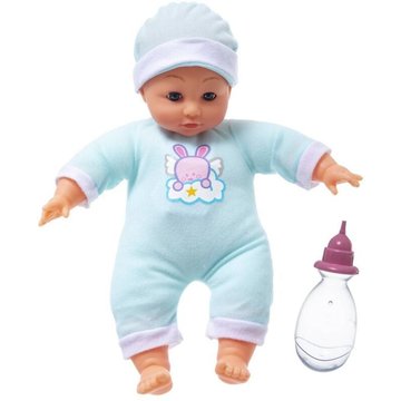 Be Toys - Poupon Rieur avec Biberon 30 cm Blanc / Turquoise et Piscine