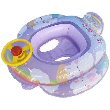 Heguyey - Bébé Gonflable Piscine Flotteur Anneau Sirène Motif Natation Flotteur Bateau Avec Volant Corne Pour Enfants Siège