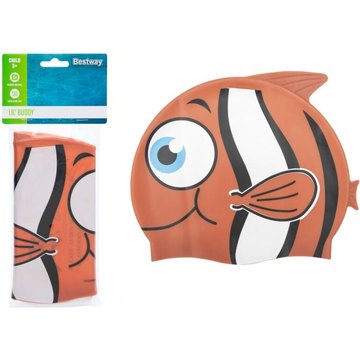 Bestway - Bonnet de bain piscine poisson orange 26025