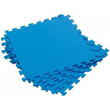 Bestway - Lot de 9 Dalles de protection de sol en mousse bleu 50 x 50 cm épaisseur 4mm pour piscine hors sol ou spa gonflable
