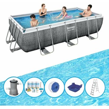 Piscine Bestway Power Steel - Avec accessoires - 404x201x100 cm