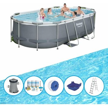 Bestway Piscine Power Steel - Avec accessoires - 427x250x100 cm