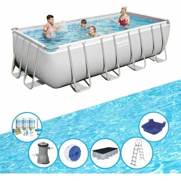 Bestway - Piscine Power Steel - Avec accessoires - 488x244x122 cm - Offrir