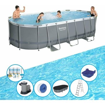 Bestway Piscine Power Steel - Avec accessoires - 549x274x122 cm