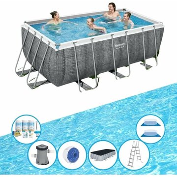 Bestway Piscine Power Steel - Avec des accessoires - 412x201x122 cm - Prix compétitif, livraison rapide!