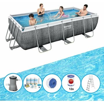 Bestway Piscine Power Steel - Ensemble de piscine - 404x201x100 cm