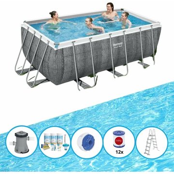 Bestway Piscine Power Steel - Ensemble de piscine - 412x201x122 cm - Prix compétitif, livraison rapide!