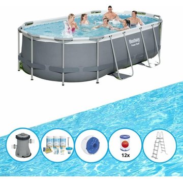 Bestway Piscine Power Steel - Ensemble de piscine - 427x250x100 cm - OFFRIR