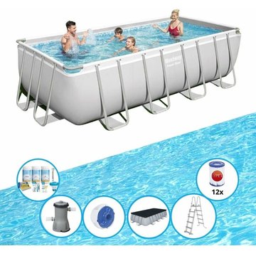 Bestway - Piscine Power Steel - Bundle de piscine - 488x244x122 cm - Offrir