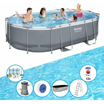 Bestway Piscine Power Steel - Bundle de piscine - 488x305x107 cm