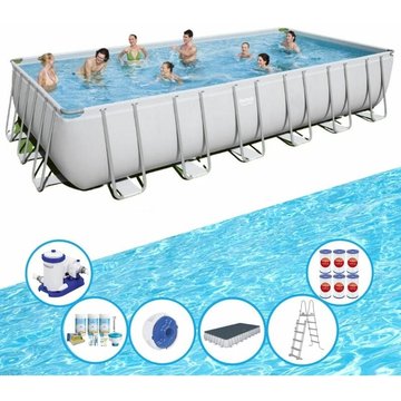 Bestway - Piscine Power Steel - Ensemble de piscine - 732x366x132 cm - Offrir