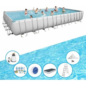 Bestway Piscine Power Steel - Bundle de piscine - 956x488x132 cm - OFFRE
