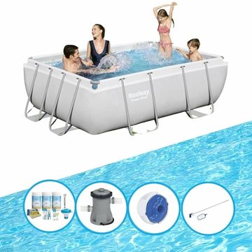 Bestway - Piscine Power Steel - Ensemble de piscine - 282x196x84 cm - Prix compétitif, livraison rapide !