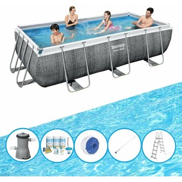Bestway Piscine Power Steel - Ensemble de piscine - 404x201x100 cm - Offrir