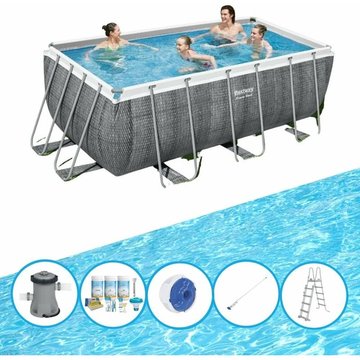 Bestway Piscine Power Steel - Ensemble de piscine - 412x201x122 cm - Offrir