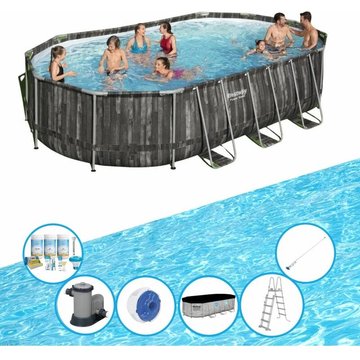 Bestway Piscine Power Steel - Ensemble de piscine - 610x366x122 cm