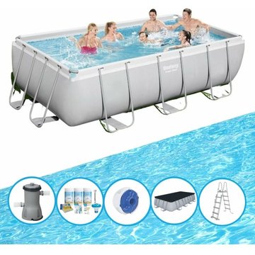 Bestway - Piscine Power Steel - Forfait Piscine - 404x201x100 cm - Offrir