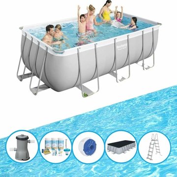 Bestway - Piscine Power Steel - Forfait Piscine - 412x201x122 cm - Offrir