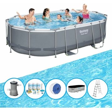 Bestway Piscine Power Steel - Forfait Piscine - 488x305x107 cm - Offre