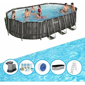 Bestway Piscine Power Steel - Forfait Piscine - 610x366x122 cm - OFFRE