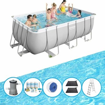 Bestway - Piscine Power Steel avec accessoires - 412x201x122 cm - Prix compétitif, livraison rapide !