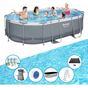 Bestway Piscine Power Steel avec accessoires - 488x305x107 cm
