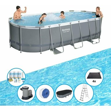 Bestway Piscine Power Steel - Plus d'accessoires - 549x274x122 cm - Offrir