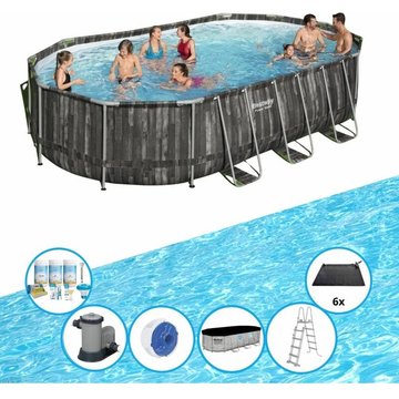 Bestway Piscine Power Steel Plus des accessoires 610x366x122 cm