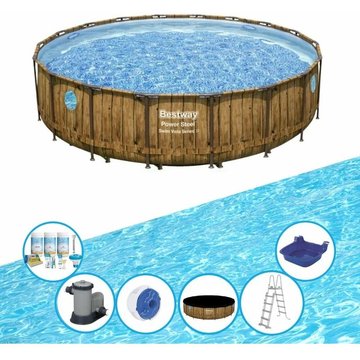 Bestway Piscine Power Steel Swim Vista - Avec accessoires - 549x122 cm - Offrir