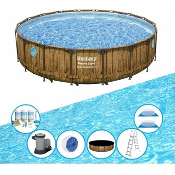Bestway Piscine Power Steel Swim Vista avec des accessoires - 488x122 cm