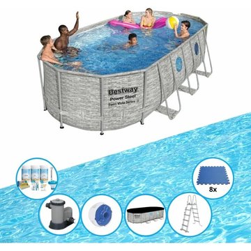 Bestway Piscine Power Steel Swim Vista - Avec accessoires - 549x274x122 cm
