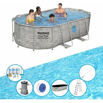 Piscine Bestway Power Steel Swim Vista - Ensemble de piscine - 427x250x100 cm