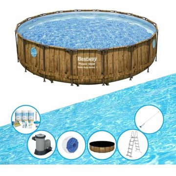 Bestway Piscine Power Steel Swim Vista - Ensemble de piscine - 488x122 cm - OFFRE
