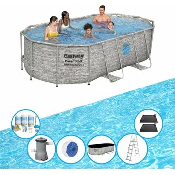 Bestway Piscine Power Steel Swim Vista avec des accessoires - 427x250x100 cm