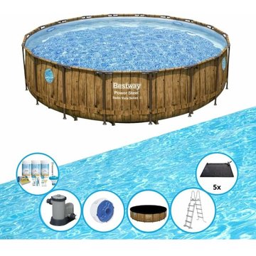 Bestway - Piscine Power Steel Swim Vista avec accessoires - 488x122 cm - À OFFRIR