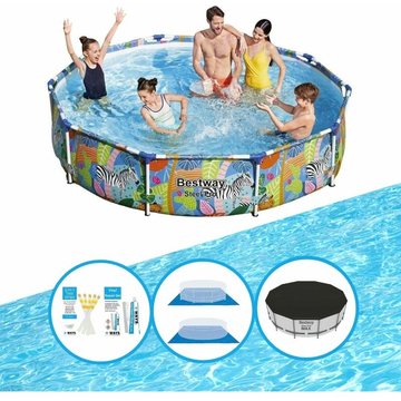 Bestway Piscine Steel Pro - Avec accessoires - 305x66 cm - Prix compétitif, livraison rapide !