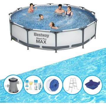 Bestway Piscine Steel Pro MAX - Avec accessoires - 366x76 cm
