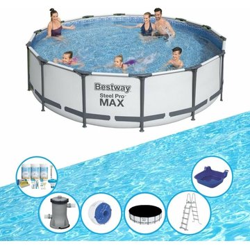 Bestway Piscine Steel Pro MAX - Avec accessoires - 427x107 cm - Offrir