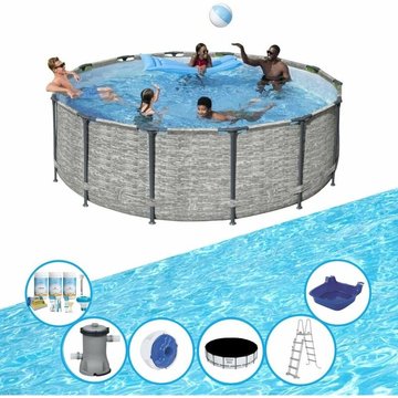 Bestway - Piscine Steel Pro MAX avec accessoires - 427x122 cm
