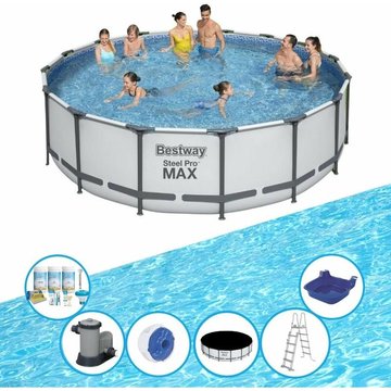 Bestway Piscine Steel Pro MAX - Avec accessoires - 488x122 cm - Offrir