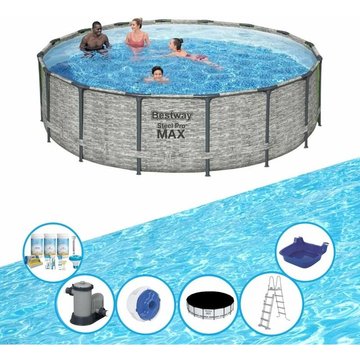 Bestway - Piscine Steel Pro MAX avec accessoires - 488x122 cm