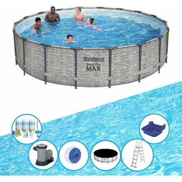 Bestway - Piscine Steel Pro MAX avec accessoires - 549x122 cm