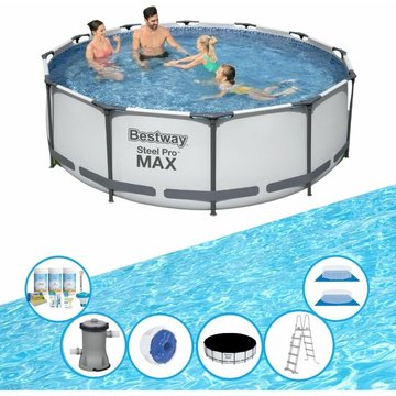 Bestway Piscine Steel Pro MAX - Avec des accessoires - 366x100 cm