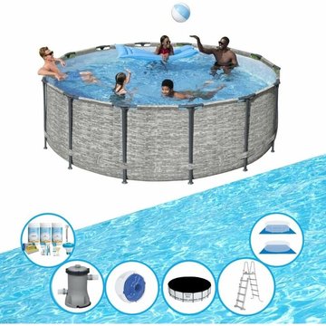Bestway - Piscine Steel Pro MAX avec accessoires 427x122 cm