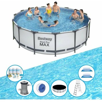 Bestway Piscine Steel Pro MAX - Avec des accessoires - 457x122 cm