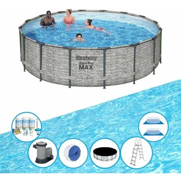 Bestway - Piscine Steel Pro MAX avec accessoires - 488x122 cm