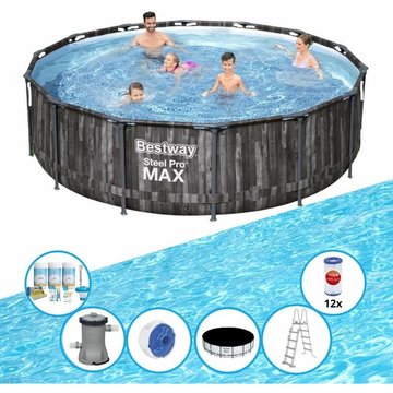 Bestway - Piscine Steel Pro MAX - Bundle de piscine - 427x107 cm - OFFRIR