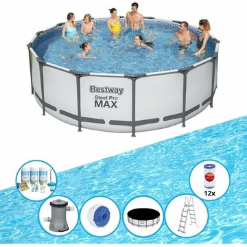 Bestway Piscine Steel Pro MAX - Bundle de piscine - 427x122 cm - Offrir
