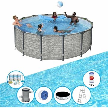 Bestway - Piscine Steel Pro MAX - Bundle de piscine - 427x122 cm - OFFRIR