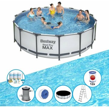 Bestway Piscine Steel Pro MAX - Bundle de piscine - 457x122 cm